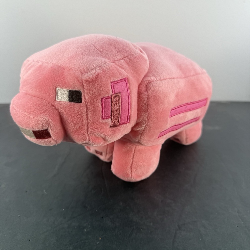 Minecraft Pig Plush Mattel Mojang Studios Pink Stuffed Animal Toy 10 Inch